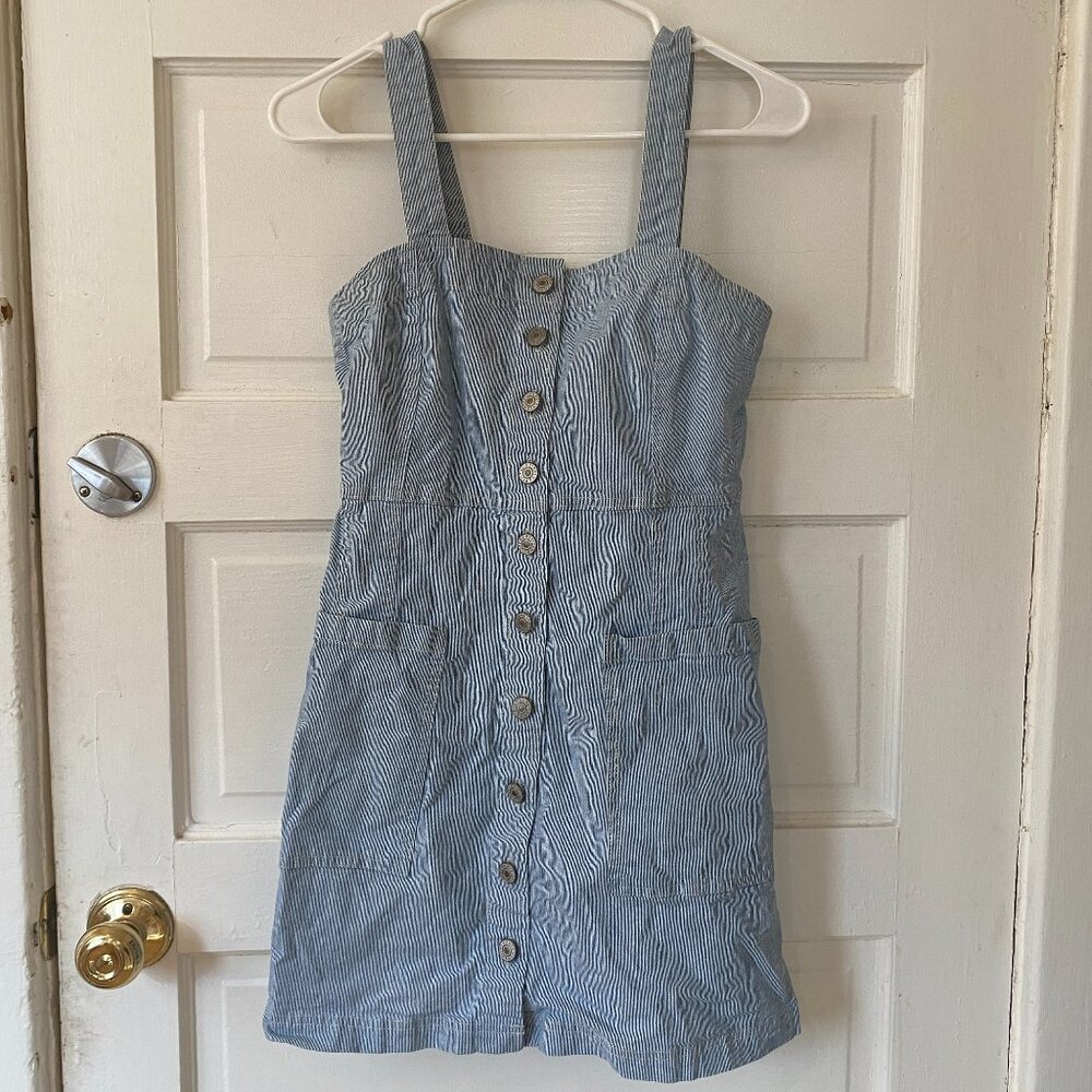American Eagle Button Front Overall Dress